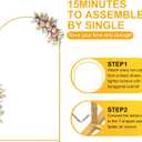 7.2FT Metal Arch Backdrop Stand Gold Arched Backdrop Frame for Wedding Party Ceremony Birthday Bridal Baby Shower Garden Floral Balloon Arch Decoration