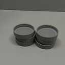 6Pcs Gray 2.75 inch Regular Mouth Mason Jar Lids with Silicone Ring,Thickened Leak-proof Lids Fit More, 70mm Plastic Mason Jar Lids Food Grade (6)