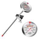 Candy Thermometer and Deep Fry Thermometer with 2 Inch Large Dial, 9 Inch Stainless Steel Probe  Temperature Guide for Candy Making, Frying, Confectionery, Dessert, Chocolate, Jam, and BBQ