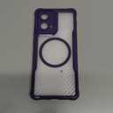 for Motorola Edge 2024 Case: with Magnetic Car Mount and Wireless Charging Capability for Moto Edge 5G 2024,Purple