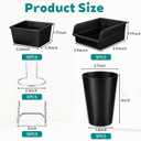 20 PCS Pegboard Cups Bins Set with Hooks & Loops, Pegboard Wall Organizer Assortment Organizer Accessory for Garage Craft Workshop Workbench Hobby Office(Black)