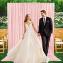 2 Panels Light Pink Backdrop Curtain, 10 x 10 Feet Background Curtains for Parties, Weddings, Baby Showers, Bachelorette, Halloween, Christmas, Birthday Party Photoshoot Backdrop Curtains Decorations