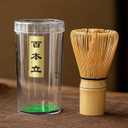 Matcha Whisk - Bamboo Whisk for Matcha Powder, Handcrafted Organic Traditional Japanese Chasen, 100-Prong Matcha Stirrer Wisk Mixer Brush for Authentic Tea Preparation
