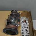 Hortsun 8 Pieces 8 Inch Vintage LED Hurricane Lantern 12 Warm LEDs and Dimmer Switch Battery Operated Farmers Hanging Lantern for Halloween Christmas Indoor Outdoor Camping Usage Decor