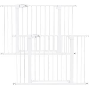 Babelio Baby Gate, 29-48 Inch Auto Close Pet Gate PressGuard P7, Easy Install Pressure-Mounted Safety Gate, Extra Wide Pet Gate for Stairs and Doorways, 2 Pack White