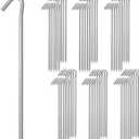 MySit 9" Tent Stakes, Metal Inflatables Stakes 60 Pack, Heavy Duty Galvanized Tent Stakes Metal, Tent Pegs Ground Trap Camping Stakes for Inflatables, Outdoor Decorations