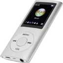 64G MP3 Player, 1.8 Inch Screen MP3 Music Player for Sports Studying, Support MP3 WMA FLAC APE AAC OGG and ACELP, Earphone Included (Silver)