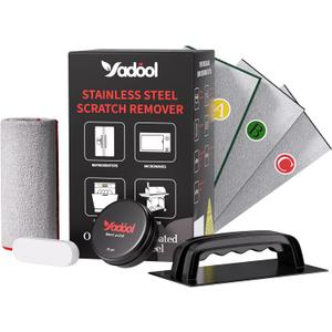 Stainless Steel Scratch Remover Kit, Use for Non-Coated Stainless Steel Metal, Ideal for Refrigerators, Fridge, Stoves, Sinks, Dishwasher Doors & Appliances Scratch Repair & Polish