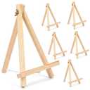 5 Pack 7 Inch Wood Easels for Painting Canvases Tabletop Painting Easels Art and Crafts Display Tripod for Artists Portable Canvas Photo Picture Sign Holder for Student