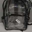 Trail maker Clear Backpack Heavy Duty with Padded Straps, Side Pockets for Kids, Boys, Girls, School, Stadium Approved Events (Black)