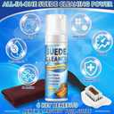 Suede Cleaner Kit for Shoes, 200ml Foam Shoe Cleaner with Brush and Towel, Deep Cleans Suede, Nubuck, Boots, Sneakers, Removes Stains, Dirt and Water Marks Safely (200ml)