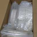 U-QE 100 Pieces Ivory Plastic Plates for Party - Ivory Disposable Plastic Plates - Heavy Duty Disposable Plates Including 50 Dinner 10 '' & 50 Dessert 7.5'' for Valentine's Day