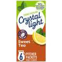 Crystal Light Drink Mix, 6 Pitcher Packets, for Flavorful Hydration and Shareable Refreshment, Sweet Tea Natural Flavor, Made with Black Tea, 1.56 oz