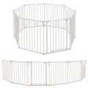 Toddleroo by North States - 3 In 1 Metal Superyard Baby Play Yard: 8 Panel Playpen, Gate, or Extra Wide Fence - Encloses Up to 19 Square Feet - 30 Inches Tall - Taupe