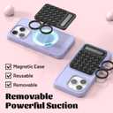 Silicone Suction Phone Grip with Metal Ring for Any Cellphone, Removable Sticky Phone Grip for Hands-Free Makeup/Selfie/Live Streaming/Vlog