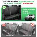 RIDEPOSH Custom Leather Seat Covers for Jeep Wrangler 4DR 2013-2017 JK