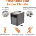 Amazon Basics Portable Space Heater with Remote Control, Adjustable Thermostat, Indoor Use, Energy-Saving Setting, LED Display 1500W, 11.4"D x 14.5"W x 14.7"H, Black
