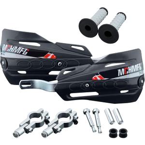 Dirt Bike Hand Guards with Grips - Universal Motorcycle Handguards for Pit Bikes ATV Motocross Enduro (Black)