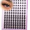 Lash Clusters Manga Spiky Eyelash Extension Mega Anime Lashes Spikes Cluster Eyelash Extensions 9-16mm Wispy Lash Extension Natural DIY Waterproof Cluster Eyelashes Fairy Individual Lashes