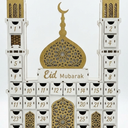Ramadan Wooden Countdown Calendar Eid Mubarak Decorations Mosque Advent Calendar with Drawers Eid Mubarak Countdown Til Eid Gift Ramadan Wooden Craftwork for Kids Ramadan Party Decorations