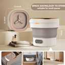 Portable Mini Washing Machine, 16L Upgraded Foldable Laundry Machine with Spin Basket, 3 Cleaning Modes & Deep Cleaning for Small Clothes, Ideal for Travel, Camping, Apartment, RV