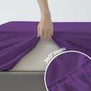 Maple&Stone Twin Fitted Sheet Only - Bulk Pack of 6 Bottom Sheets - Premium Soft & Breathable, Brushed Microfiber Fabric for Twin Size, Purple