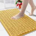 Arotive Luxury Chenille Bathroom Rug Mat, Extra Soft Thick Absorbent Shaggy Bath Rugs, Non-Slip Machine Wash Dry, Plush Bath Mats for Bathroom, Shower and Tub, 36x24, Yellow