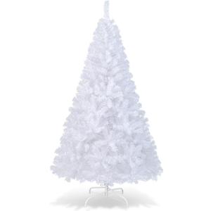  6 Ft Artificial PVC Christmas Tree Stand Indoor Outdoor White