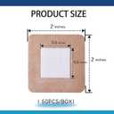 2"X2" 50 PCS Small Square Sterile Nude Island Dressing Bandage for Wound - Self-Adhesive Boarded Gauze Pads - Latex Free - Medical Grade (Nude, 2"X2" - 50PCS)