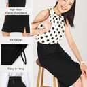 Tapata Womens Pencil Skirts Stretch Office Work Skirt Knee Length High Waist Midi Ponte Bodycon for Business Casual (Small)
