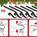 Christmas Stocking Holders Stocking Hanger of 8, Suitable for Festive Scene Decoration Hanging Kit (8pcs Black-2)