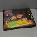 16-Inch Rechargeable Doodle Glow LED Note Board, 7-Color Light Modes, Neon Art Dry Erase Light Up Drawing Pad with Built-in Stand, Sketching Gift Toy for Kids/Girls/Teens, 5 Markers & Tracing Book (White)