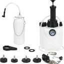 Upgrade 3L Manual Brake Bleeder Kit with 1L Brake Bleed Bottle and 1 Universal Master Cylinder Adapters,Professional Brake Bleeder Fluid Pump Kit Suitable for Most Brake Mast Cylinder Reservoirs