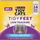 Purina Tidy Cats Tidy Feet Clumping Low Tracking Cat Litter With Odor Control  Clean Linen Scent - 22 lb. Box