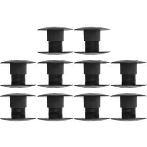 10PCS Tabletop Foosball Bushings Bearing Rods for Fun Games Accessories Black Foosball Machine Bearings Replacement Diameter Threaded Plastic Portable Size Foosball Replacement Parts