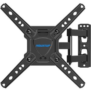 MOUNTUP Full Motion TV Wall Mount for Most 26-50 Inch TVs, Max VESA 300x300mm Wall Mount TV Bracket with Swivel Tilting Extension Level Adjustment for LED LCD Flat Curved TVs Up to 53 LBS, MU0018