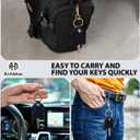 5 x Leather Keys Sleeve for Broken Car Key Loop Replacement, Keychain Cover Cute Protector and Holder for Men, Women (Black)