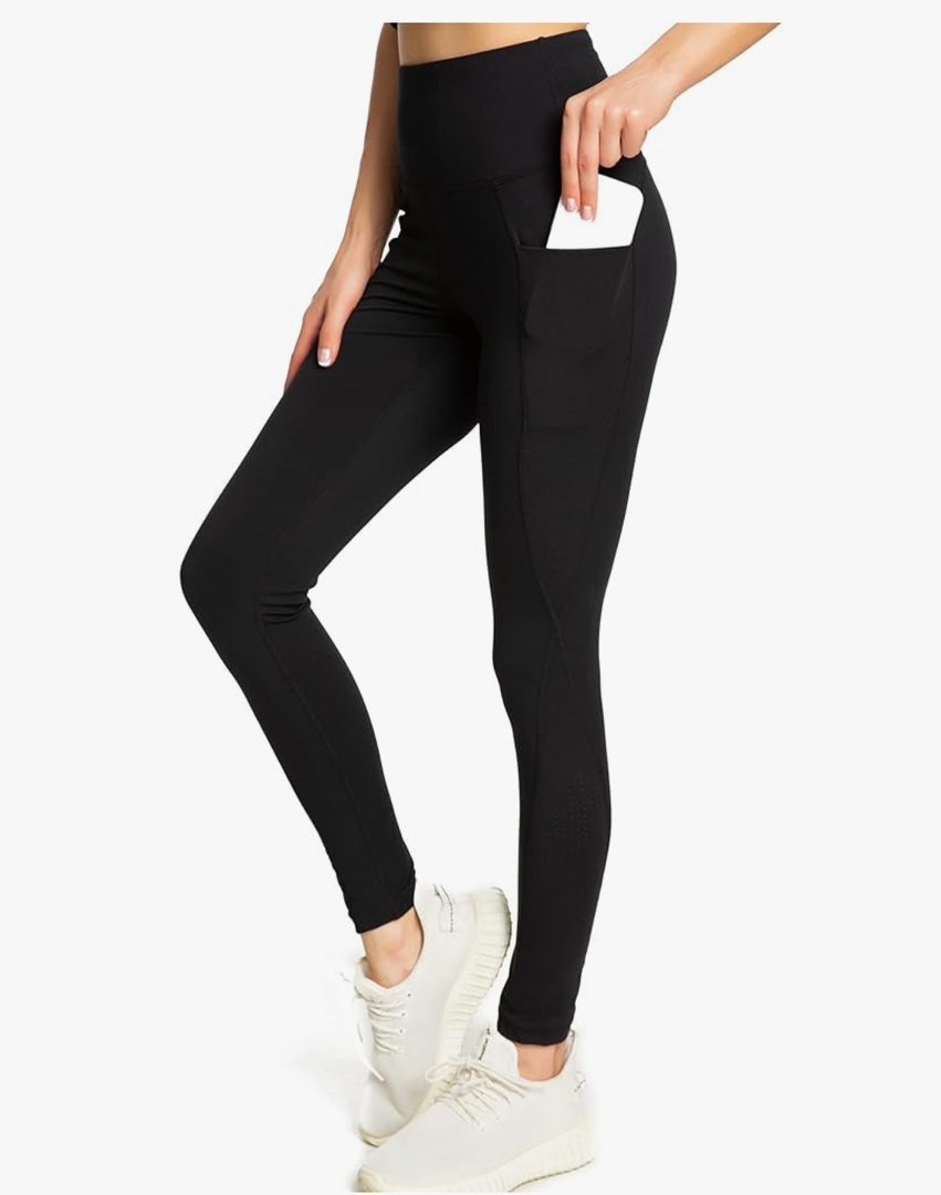 Kcutteyg Yoga Pants for Women with Pockets High Waisted Leggings Workout Sports Running Athletic Pants, S-M