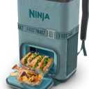 Ninja Backpack Cooler | FrostVault Go 24 Can Soft Cooler | Leakproof Zipper with Built in Can Opener, 2 Ice Packs & Dry Storage Drawer | for Hiking, Camping & More | Halocline Green | FF124TL