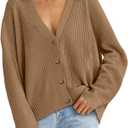 LILLUSORY Cardigan Sweaters for Women 2025 Summer Fashion Oversized Lightweight Sweater Knit Work Jacket Outfits Clothes, Small