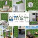ODTORY Artificial Grass Wall Backdrop Panels: 20X20 in 12P UV-Anti Greenery Boxwood Panels for Indoor Outdoor Green Plant Wall Decor & Ivy Fence Covering Privacy