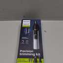 Norelco Philips Nose Trimmer 5000 for Nose, Ears, Eyebrows Trimming Kit, NT5600/62 (Black, Silver)