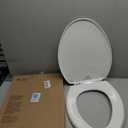 Bemis 7300SLEC Slow Close Toilet Seat, Easy Clean Hinges and Durable Plastic Seat, Made in USA, Elongated, White