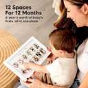 My First Year Photo Frame,12 Months Baby Picture Frame for Newborn Girl,Boy-Baby Shower Gifts Keepsakes, Monthly Baby's One Year Birthday Milestone,1st Nursery Photo Collage Display Board(Alpine White)