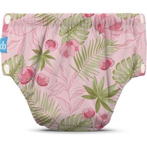 Charlie Banana Reusable Potty Training Underwear with Snaps, Designed to minimize Accidents, Pink Forest, Size M (16-28 lbs) (Medium)
