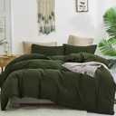 CLOTHKNOW Queen Comforter Set Army Green 3Pcs Dark Green Bedding Comforter Sets All Season Soft Hunter Queen Comforter and 2 x Pillow Cases