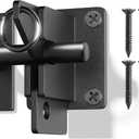Hulave 304 Stainless Steel Fence Gate Latch, Self-Locking Gravity Gate Latch, Heavy Duty Privacy Gate Latch for Wooden Fence, Metal Gate & Vinyl Fence Gate Hardware (Black)