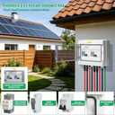 2 in 2 Out Solar Combiner Box,PV Combiner Box with 20A PV Fuse,DC 20A Circuit Breaker and Surge Protector,IP65 Solar Disconnect Switch Box for Indoor Outdoor Solar Panel System (2 in 2 Out 20A 500V)