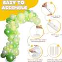 OurWarm 7.5Ft & 6Ft Balloon Arch Stand, Free Bending Shape Balloon Arch Kit, Half Arch Balloon Stand with Base, Balloon Column Stand Kit for Wedding Birthday Baby Shower Graduation Easter Decorations