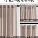 Oatmeal Linen Curtains 84 Inches Long for Bedroom Back Tab Light Filtering Privacy Semi Sheer Curtains Modern Farmhouse Decor Oatmeal Cotton Textured Curtain for Living Room 2 Panels Set 52x84